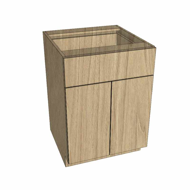 Double Door Single Drawer Base