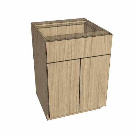 Double Door Single Drawer Base