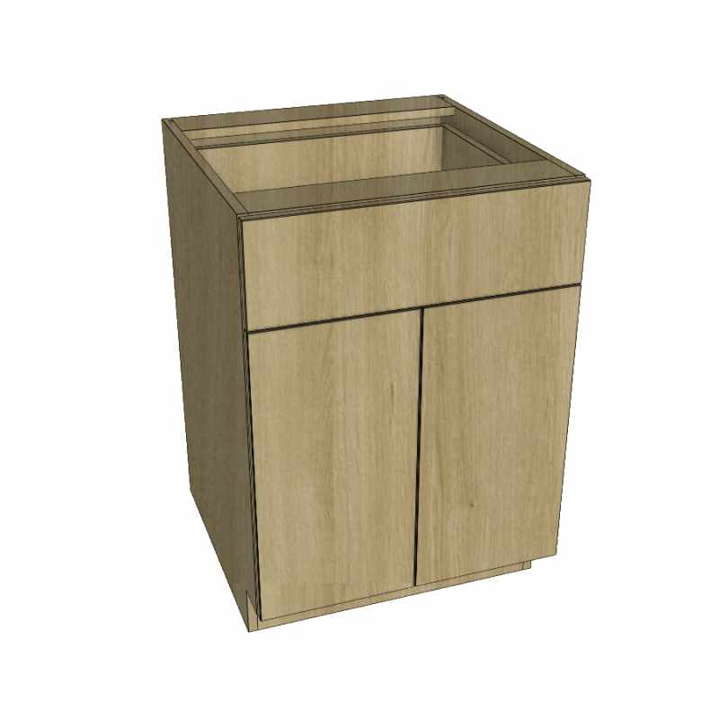 Double Door Single Drawer Base