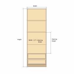 Oven/Microwave Enclosure 2 Drawer